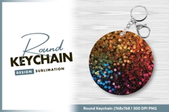 Round keychain png with glitter circle design Product Image 1
