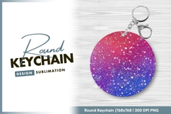 Round keychain png gradient glitter effect design Product Image 1