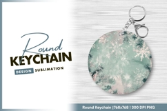 Round keychain png winter snowflake design Product Image 1