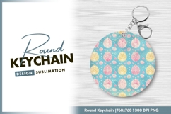 Easter egg round keychain png design Product Image 1