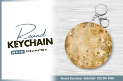 Round keychain png daisy floral sublimation design Product Image 1