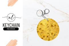 Golden Floral Circle Design with Yellow Flowers and Foliage Product Image 1
