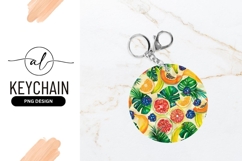 Watercolor Fruit Arrangement with Bananas Oranges Grapefruit Product Image 1