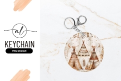 Watercolor illustration of three teepees with floral Product Image 1