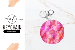 Abstract Pink and Red Swirls in a Circle on Gray Background Product Image 1