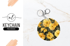 Yellow Flowers and Green Leaves in a Round Composition Product Image 1