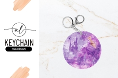 Watercolor Princess in Purple Gown with Castle Illustration Product Image 1