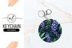 Floral Illustration of Blue and White Flowers Product Image 1
