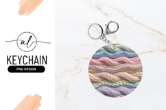 Knitted Texture Circle in Pastel Colors: Pink Blue Green Product Image 1