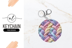 Pastel Braided Texture in a Round Shape with Pink Purple Product Image 1