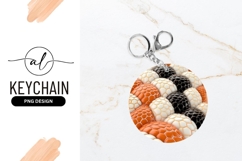 Abstract 3 D Rendered Spheres in Orange Black and White Product Image 1