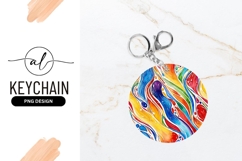 Colorful Abstract Watercolor Painting in a Round Shape Product Image 1