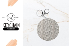 Textured White Knitted Pattern in Oval Shape with Braided Product Image 1