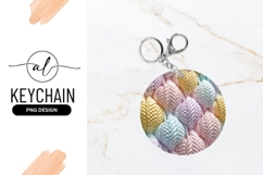 Abstract Pastel Colored Textured Forms in Circular Product Image 1