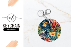 Tropical parrot keychain png design Product Image 1