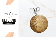 Antique floral round keychain png design Product Image 1
