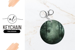 Enchanted forest round keychain png design Product Image 1