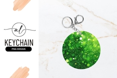 Green round keychain png design Product Image 1