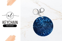 Blue glitter keychain design Product Image 1