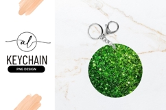 Green round keychain png design Product Image 1