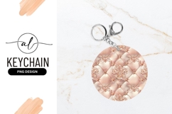 Elegant round keychain with ornate design Product Image 1