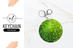 Green sparkling keychain design Product Image 1