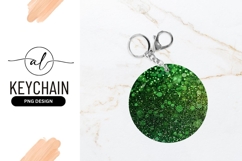 Green glitter keychain png design Product Image 1