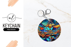 Dry Cracked Earth Texture Round Keychain Png Product Image 1