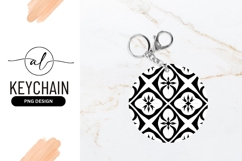 Black And White Floral Circular Pattern Product Image 1