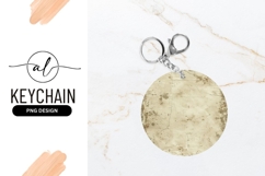 Distressed Circular Parchment Round Keychain Png Element Product Image 1