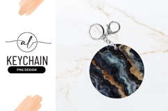 Artistic Round Keychain Png With Fluid Design Product Image 1