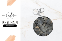 Round Keychain Png Stone Texture Design Product Image 1