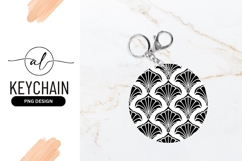 Elegant Round Keychain Png Art Deco Design Product Image 1