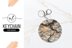 Decorative Round Keychain Png With Abstract Surface Product Image 1