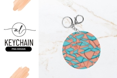 Abstract Round Keychain Png Art Design Product Image 1