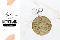 Round Keychain Png With Old Paper Design Product Image 1