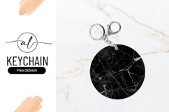 Black Marble Round Keychain Png Design Product Product Image 1
