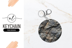 Stone Texture Round Keychain Png Product Mockup Product Image 1
