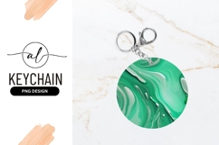 Abstract Green and White Swirls in a Circular Shape Product Image 1