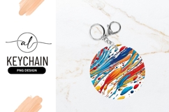 Colorful Paint Splashes in Round Shape Abstract Illustration Product Image 1