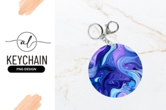 Swirling Abstract Art in Purple and Blue Tones Product Image 1