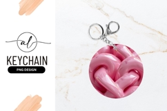 Glossy Pink Chain Links in a Round Composition shiny Product Image 1