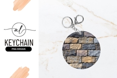 Stone Pattern Round Keychain Mockup Product Image 1
