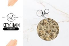 Beige and Brown Stone Texture in a Circular Composition Product Image 1