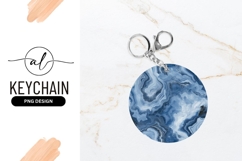 Abstract Blue Agate Stone Texture in a Round Shape Product Image 1
