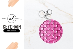 Pink Octagon Tile Pattern with 3 D Effect in a Round Shape Product Image 1