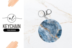 Blue and Gold Marble Texture in Round Shape on White Product Image 1