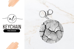 Cracked Concrete Circle Graphic Illustration with Gray Tones Product Image 1