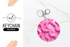 Pink Geometric Abstract Design in a Circle Shape pattern Product Image 1