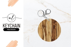 Round Wooden Texture For Keychain Design Product Image 1